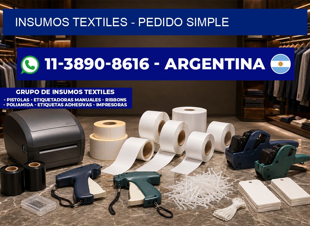 INSUMOS TEXTILES - Pedido simple