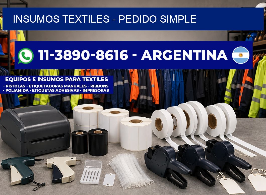 INSUMOS TEXTILES – Pedido simple