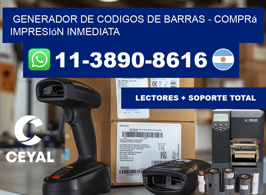 generador de codigos de barras - Comprá impresión inmediata