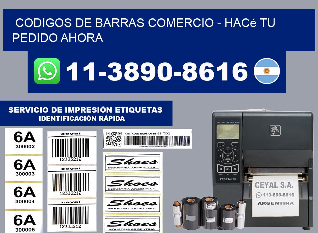 Codigos de barras comercio - Hacé tu pedido ahora