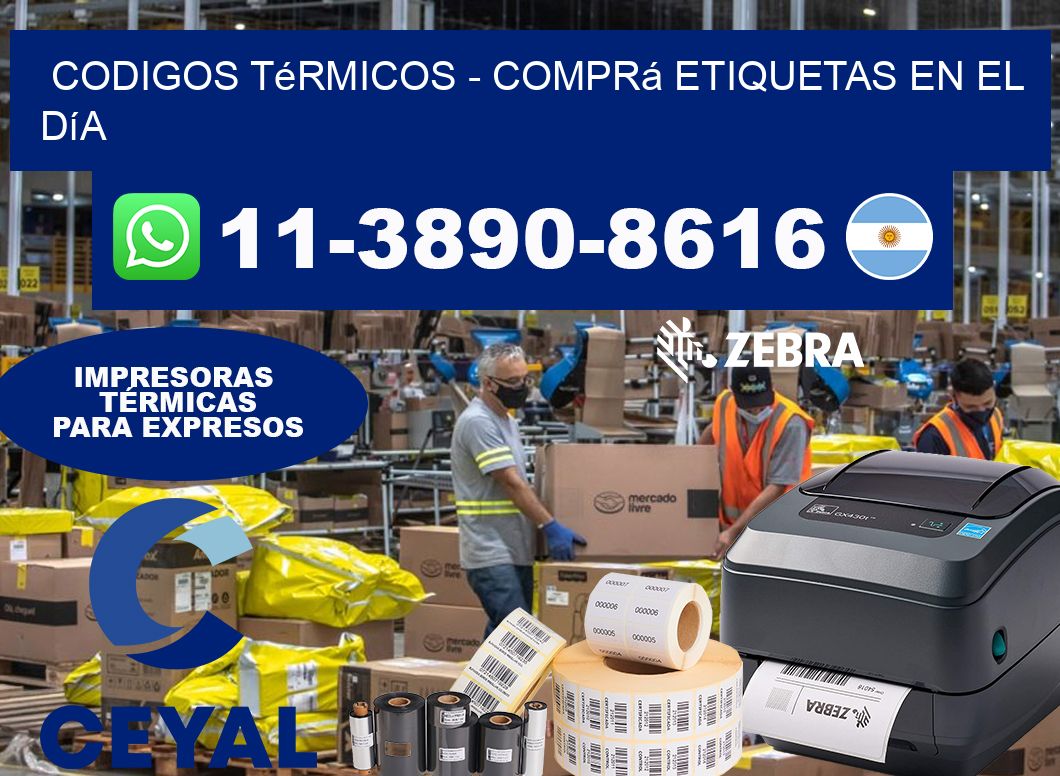 Codigos térmicos - Comprá etiquetas en el día