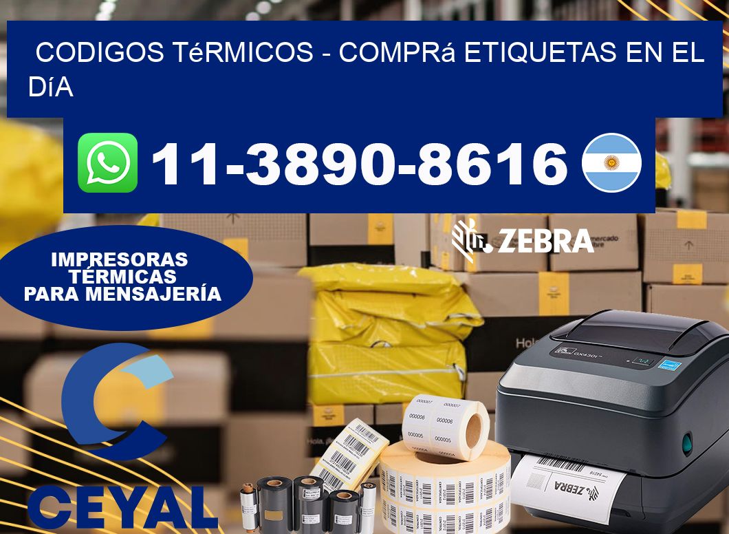 Codigos térmicos - Comprá etiquetas en el día