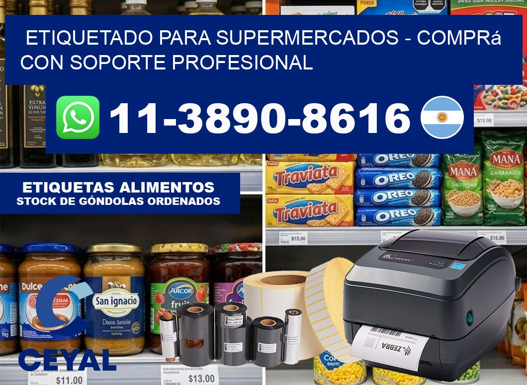 ETIQUETADO PARA SUPERMERCADOS - Comprá con soporte profesional