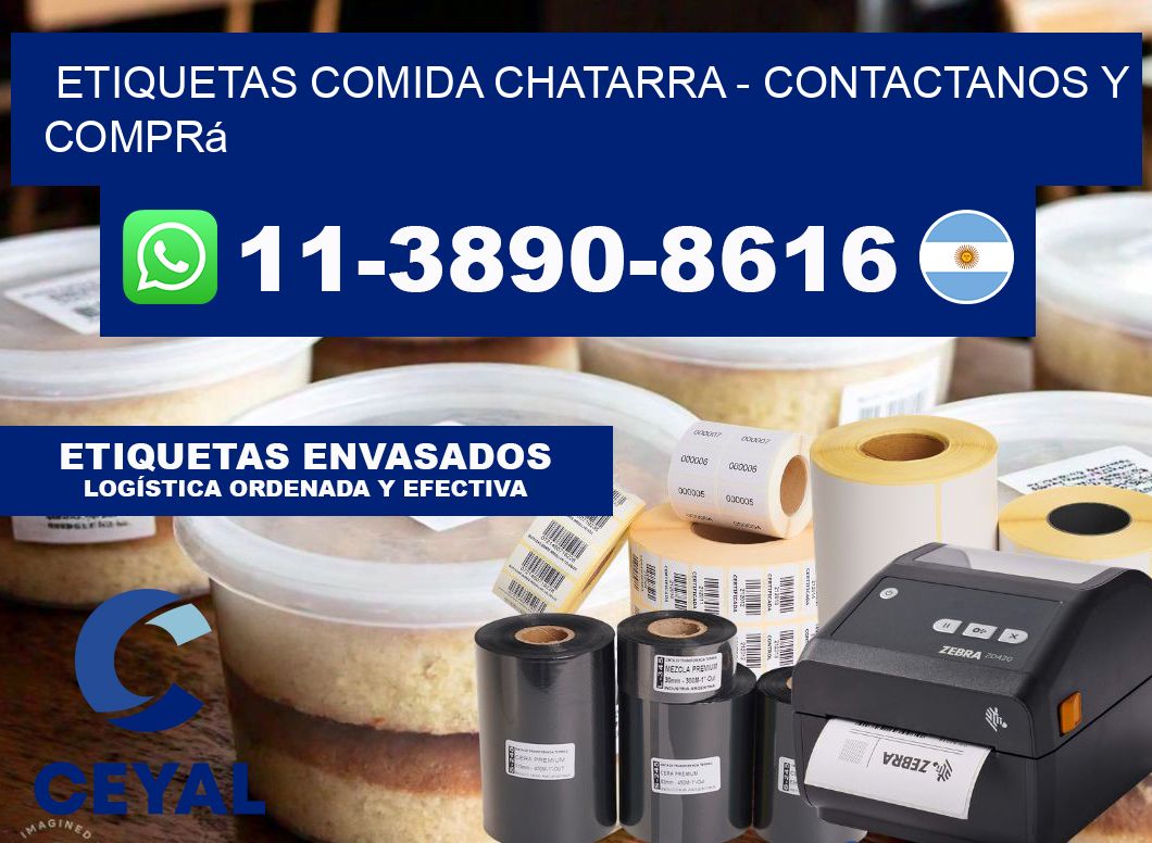 ETIQUETAS COMIDA CHATARRA - Contactanos y comprá