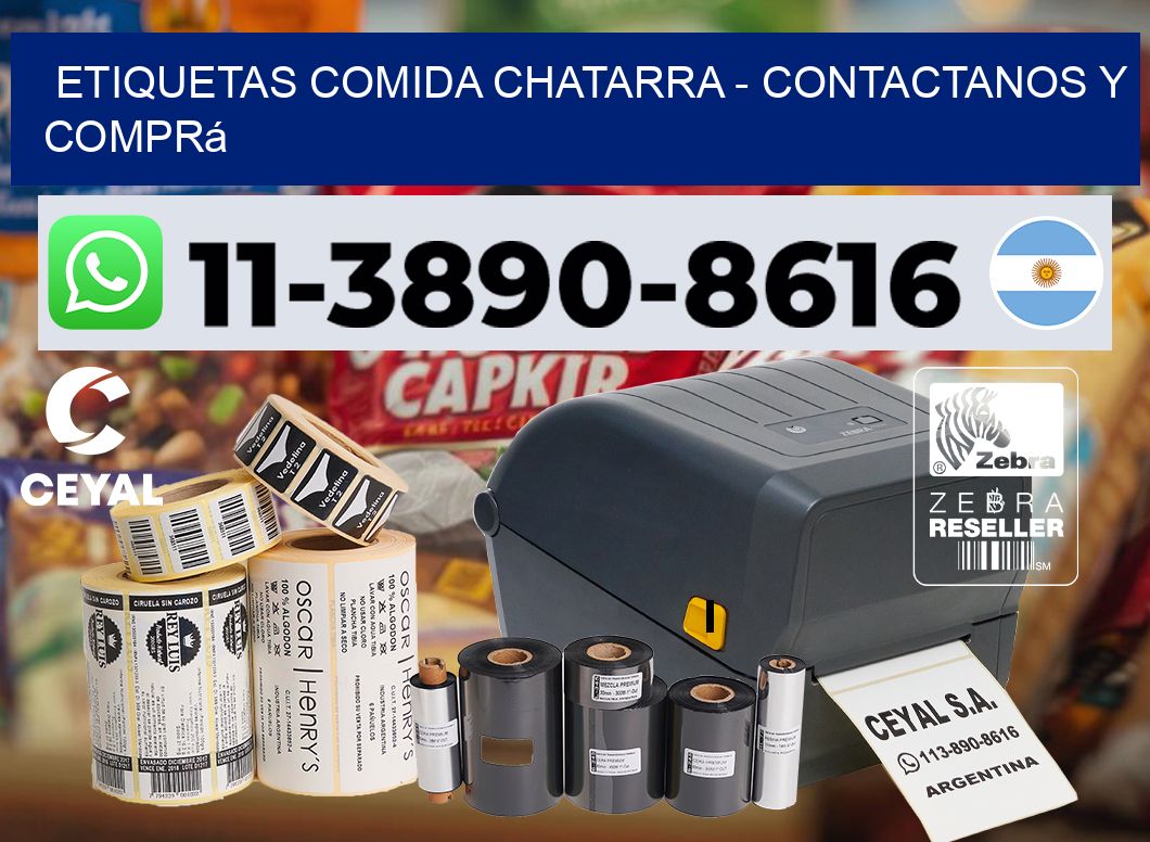 ETIQUETAS COMIDA CHATARRA - Contactanos y comprá