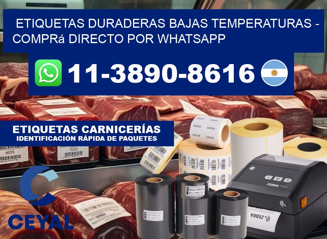 ETIQUETAS DURADERAS BAJAS TEMPERATURAS - Comprá directo por WhatsApp