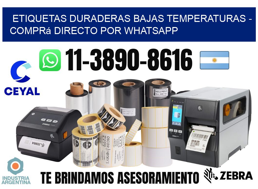 ETIQUETAS DURADERAS BAJAS TEMPERATURAS - Comprá directo por WhatsApp