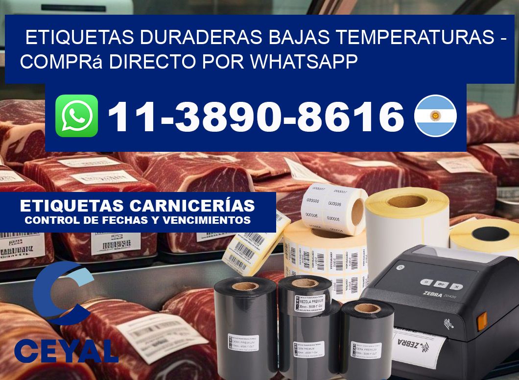 ETIQUETAS DURADERAS BAJAS TEMPERATURAS - Comprá directo por WhatsApp