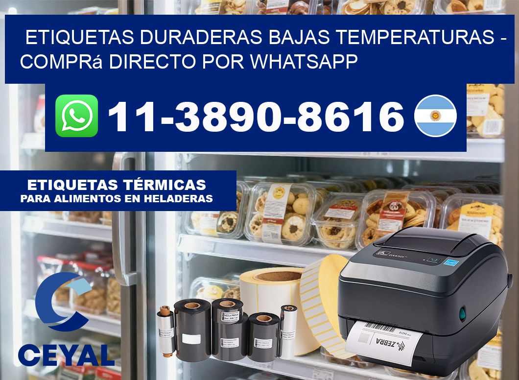 ETIQUETAS DURADERAS BAJAS TEMPERATURAS - Comprá directo por WhatsApp