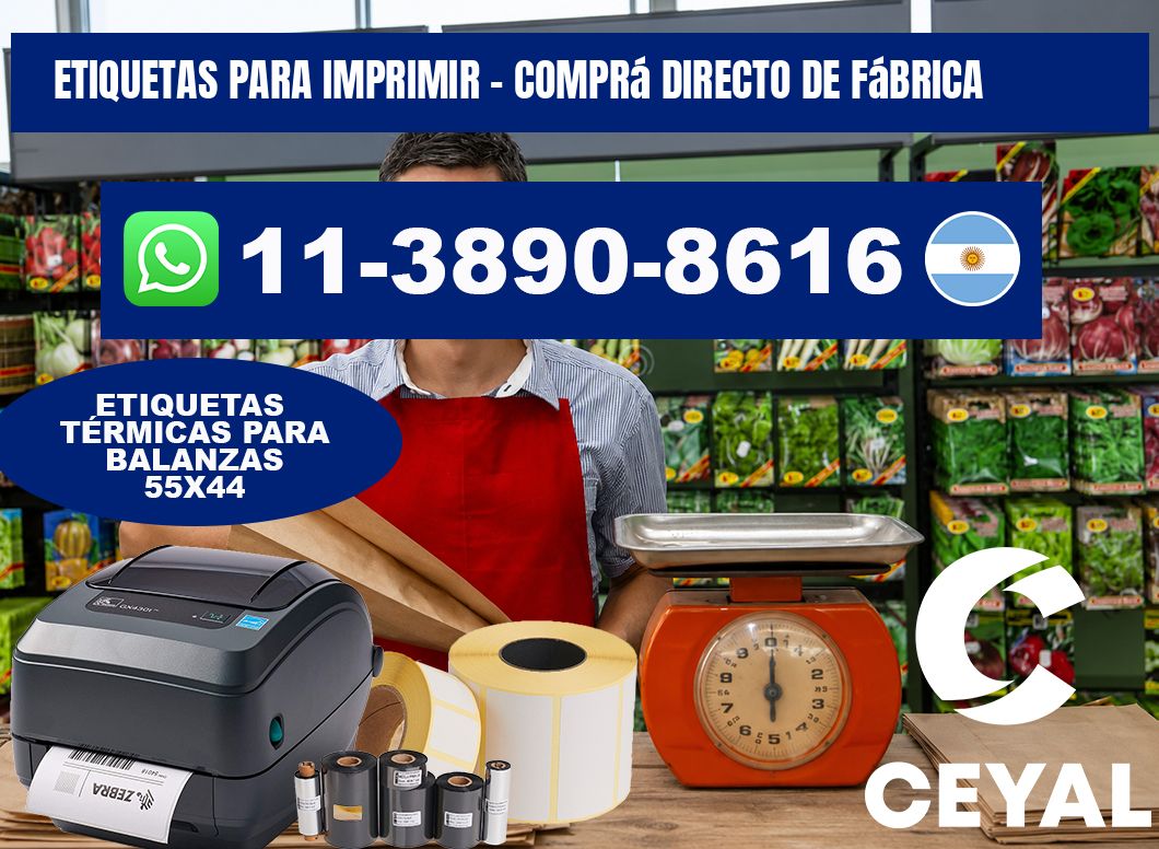 ETIQUETAS PARA IMPRIMIR - Comprá directo de fábrica