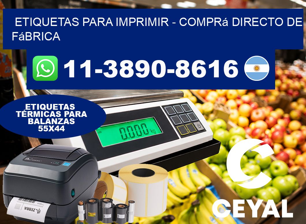ETIQUETAS PARA IMPRIMIR - Comprá directo de fábrica