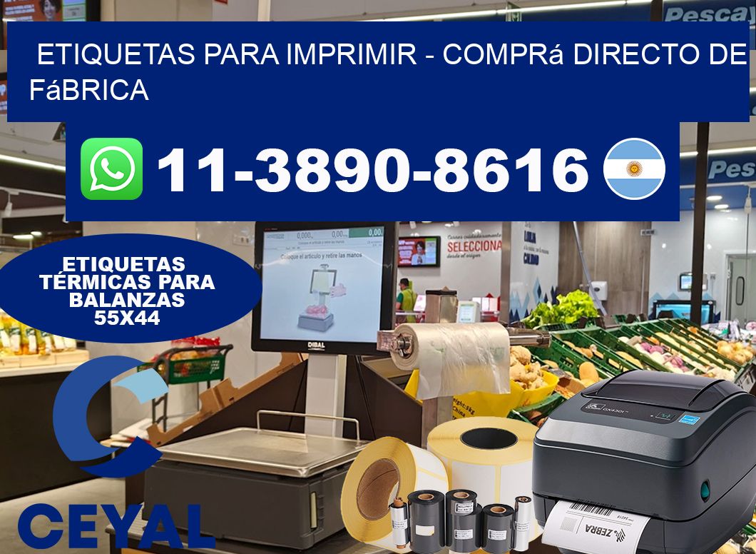 ETIQUETAS PARA IMPRIMIR – Comprá directo de fábrica