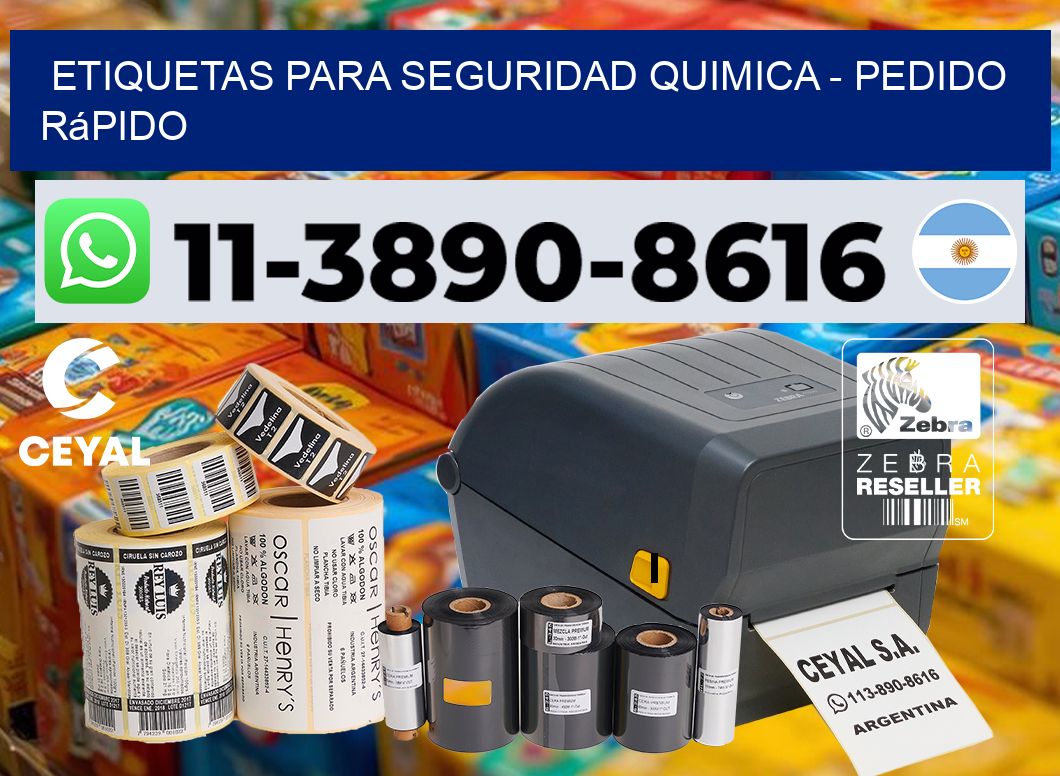 ETIQUETAS PARA SEGURIDAD QUIMICA - Pedido rápido