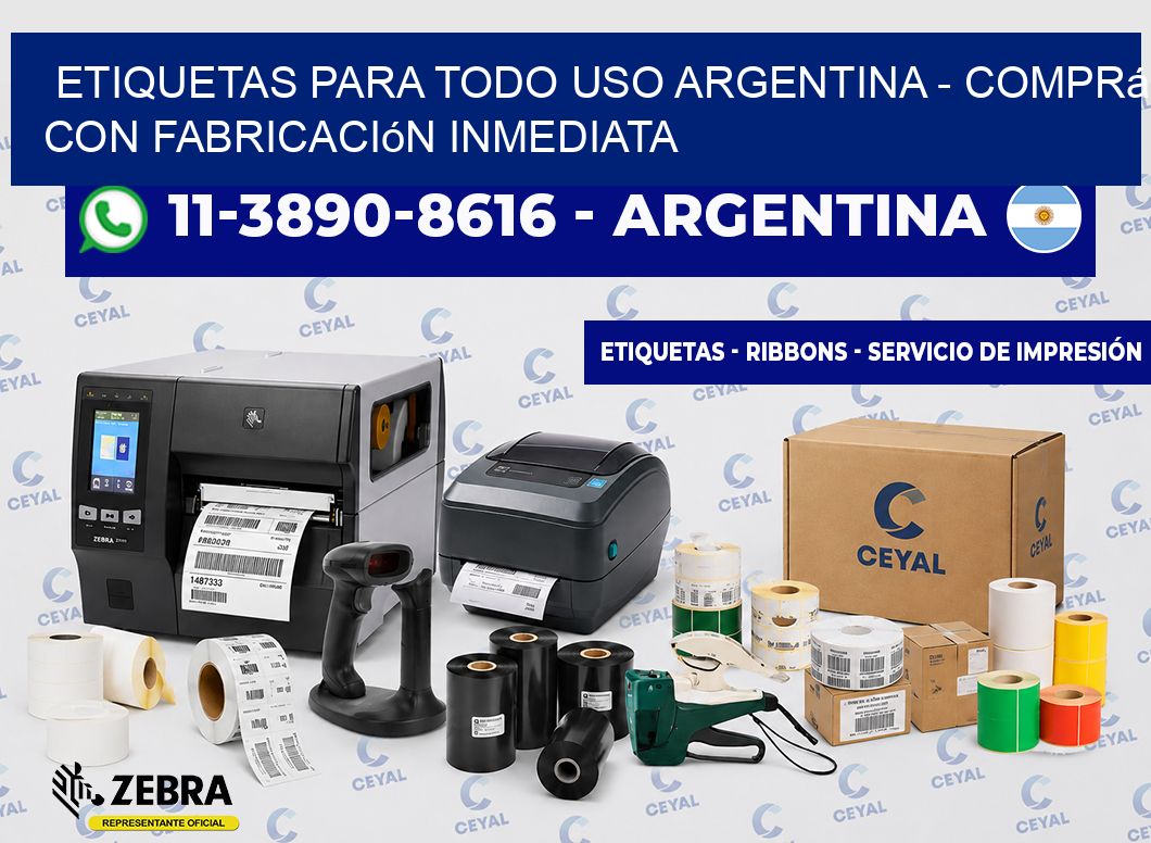 ETIQUETAS PARA TODO USO ARGENTINA – Comprá con fabricación inmediata