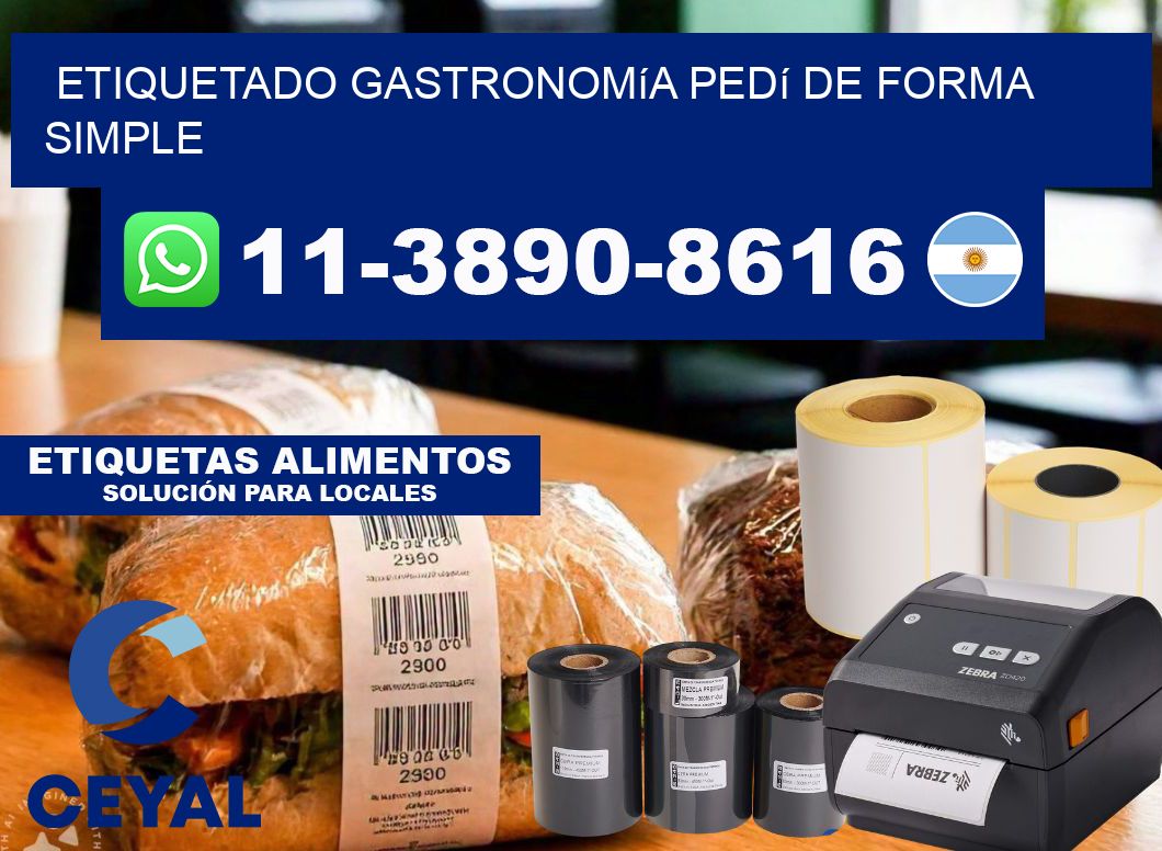 Etiquetado gastronomía Pedí de forma simple