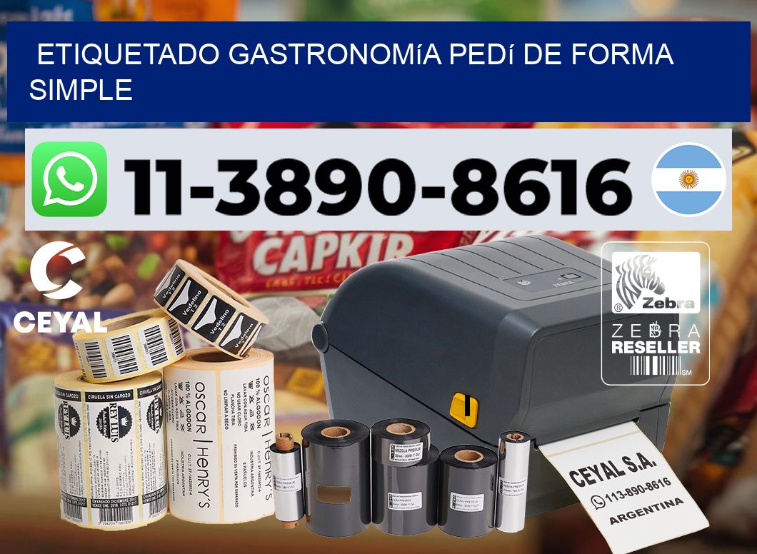 Etiquetado gastronomía Pedí de forma simple