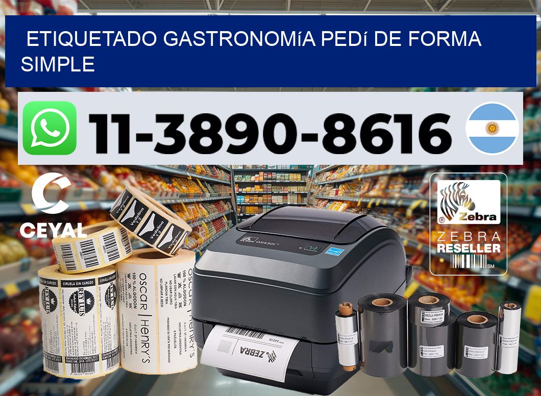 Etiquetado gastronomía Pedí de forma simple