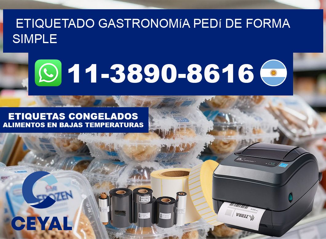 Etiquetado gastronomía Pedí de forma simple