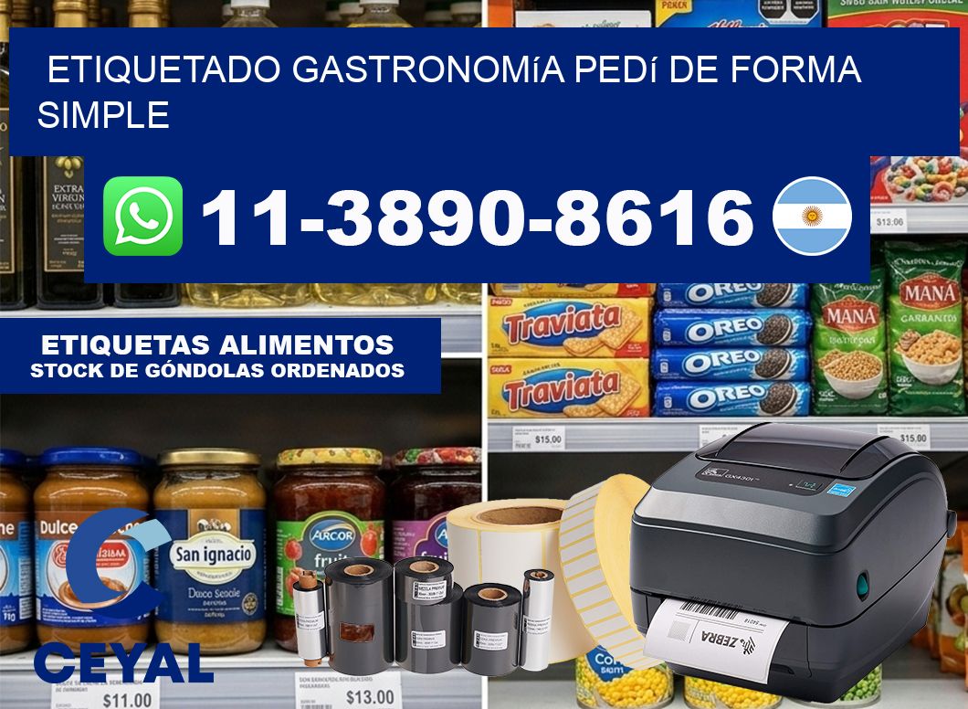 Etiquetado gastronomía Pedí de forma simple