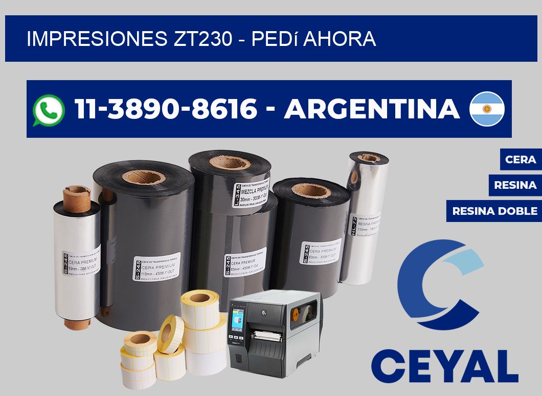 Impresiones ZT230 - Pedí ahora