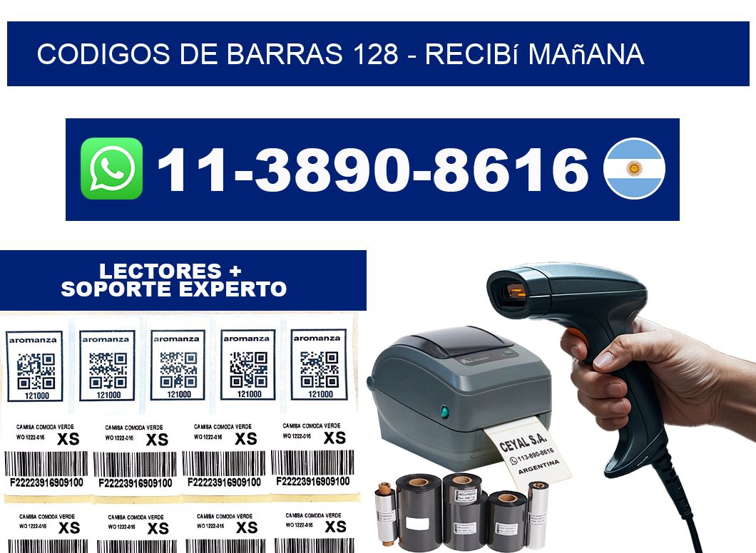 codigos de barras 128 - recibí mañana