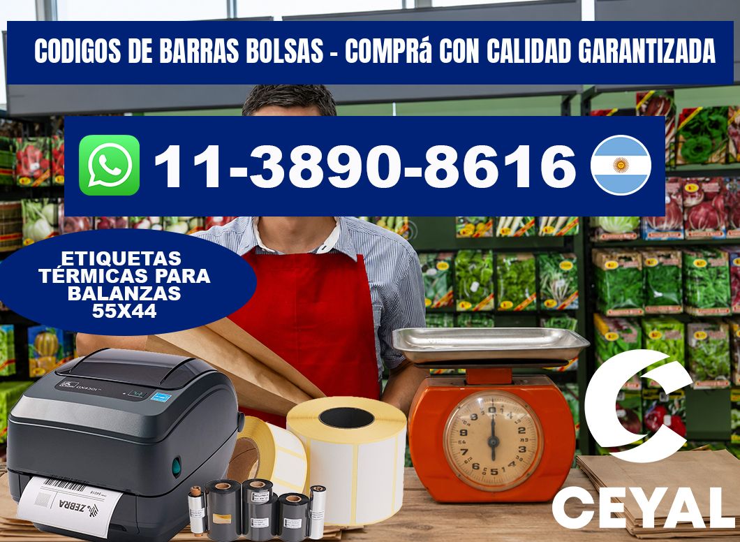 codigos de barras bolsas - Comprá con calidad garantizada