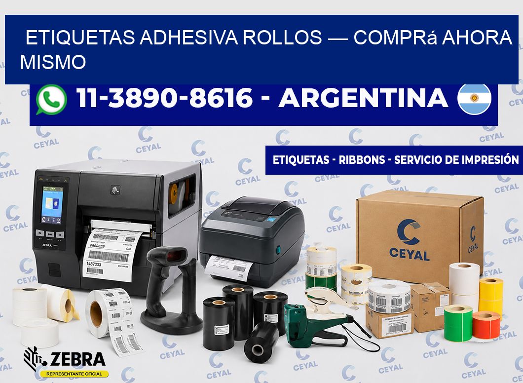 etiquetas adhesiva rollos — Comprá ahora mismo