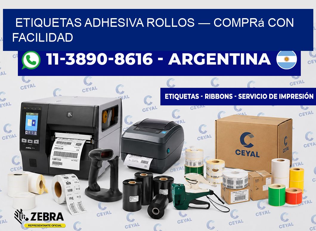 etiquetas adhesiva rollos — Comprá con facilidad