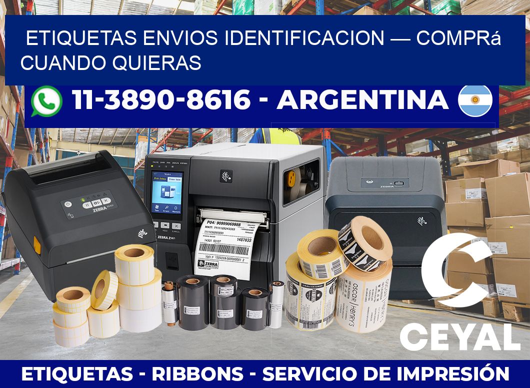 etiquetas envios identificacion — Comprá cuando quieras